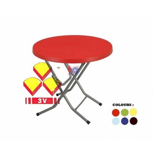 3V 3FT PLASTIC ROUND TABLE